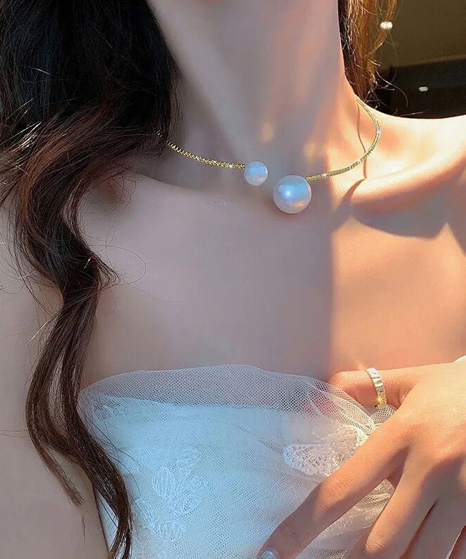Mode Seide Kupfer Legierung Perle Choker YU020