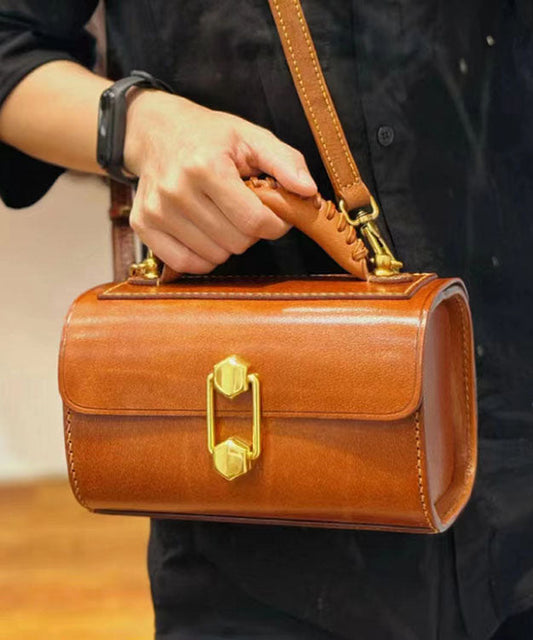 Style French Brown Leather Doctor Versatile Calf Bag Fashion