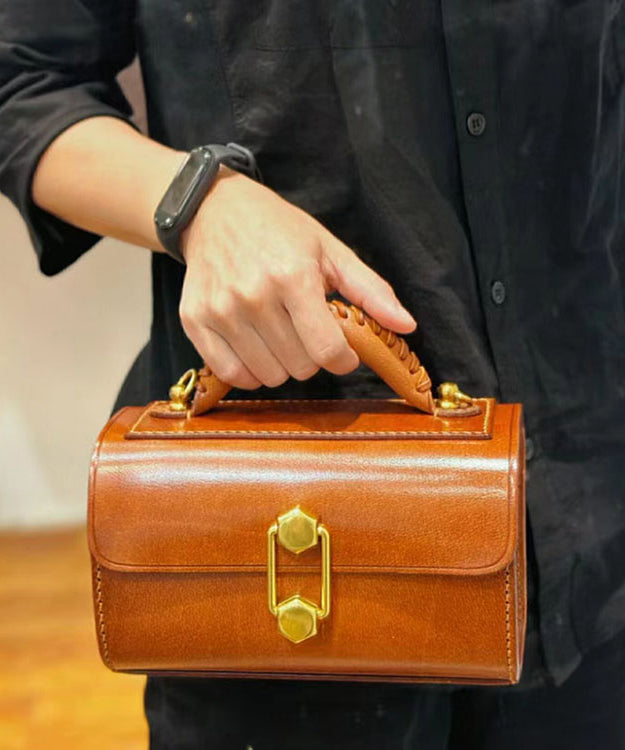 Style French Brown Leather Doctor Versatile Calf Bag Fashion