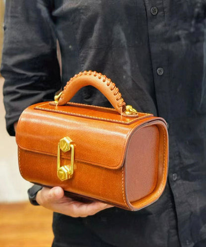 Style French Brown Leather Doctor Versatile Calf Bag Fashion