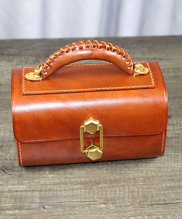 Style French Brown Leather Doctor Versatile Calf Bag Fashion