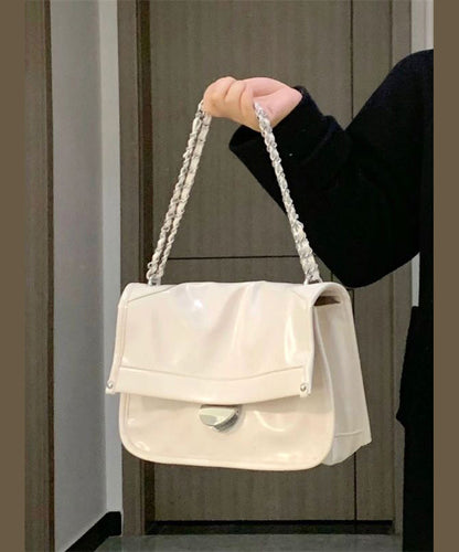 Sac à bandoulière en similicuir noir tendance et polyvalent MM072