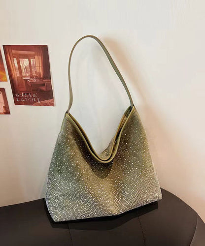 Sac à bandoulière tendance de grande capacité en zircon vert GG090