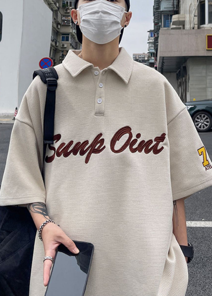 Blackish Fine Shirts Sommer Brief Grün Baumwolle Taste Männer Polo