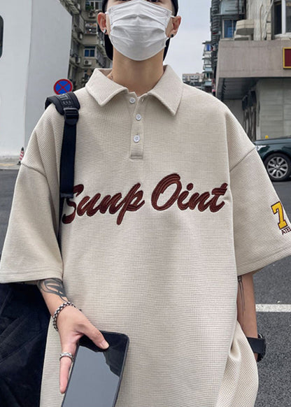 Blackish Fine Shirts Sommer Brief Grün Baumwolle Taste Männer Polo