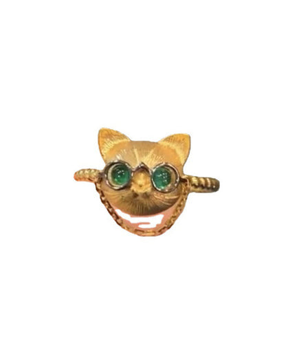 Bagues Petits Chats en Argent Sterling et Or Fin YI017