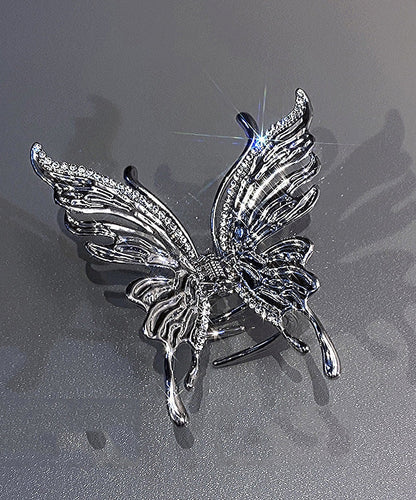 Feine Metall Zirkon Schmetterling Hai Haarnadel YD011