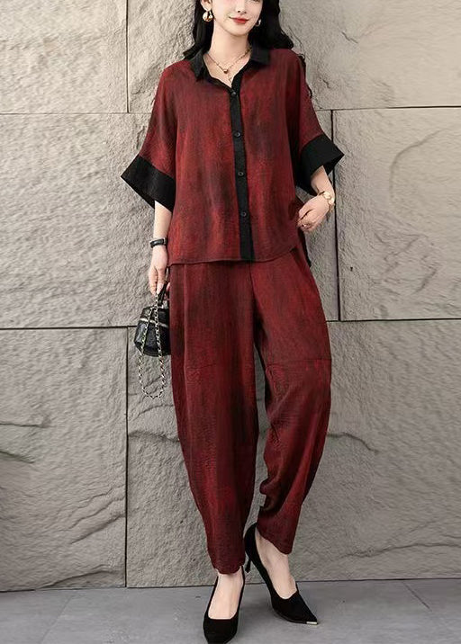 Piece Women Two Patchwork Cotton Oversized Fine Mulberry Set