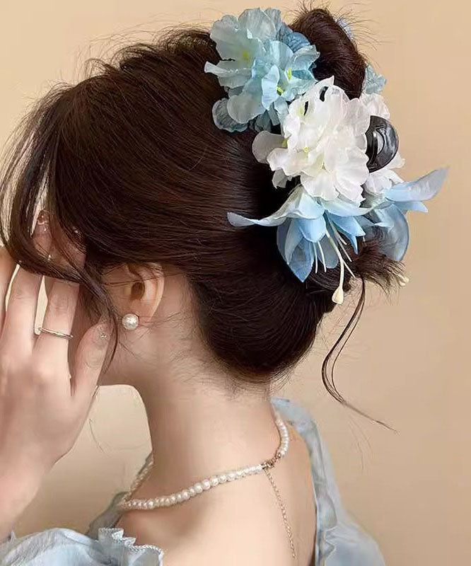 Floral Lila Hai Kunststoff Feine Klammer Haarnadel