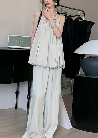 Outfits Schulter Rot Sommer Eis Feine Set Stück Kalte Seide Zwei