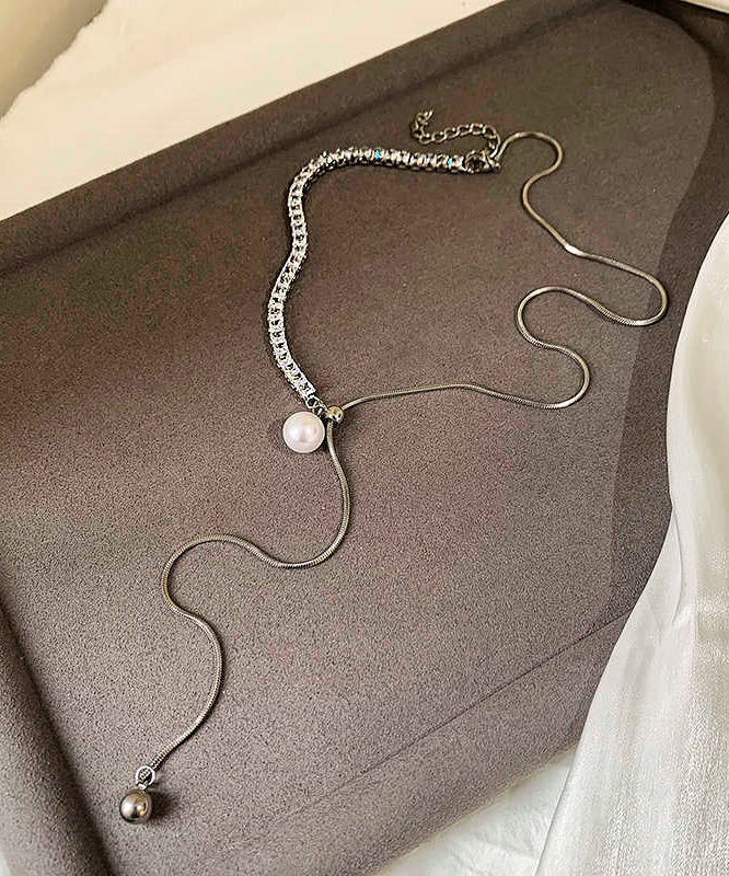 Pull Pearl Silver Sterling Patchwork Silk Fine Broken