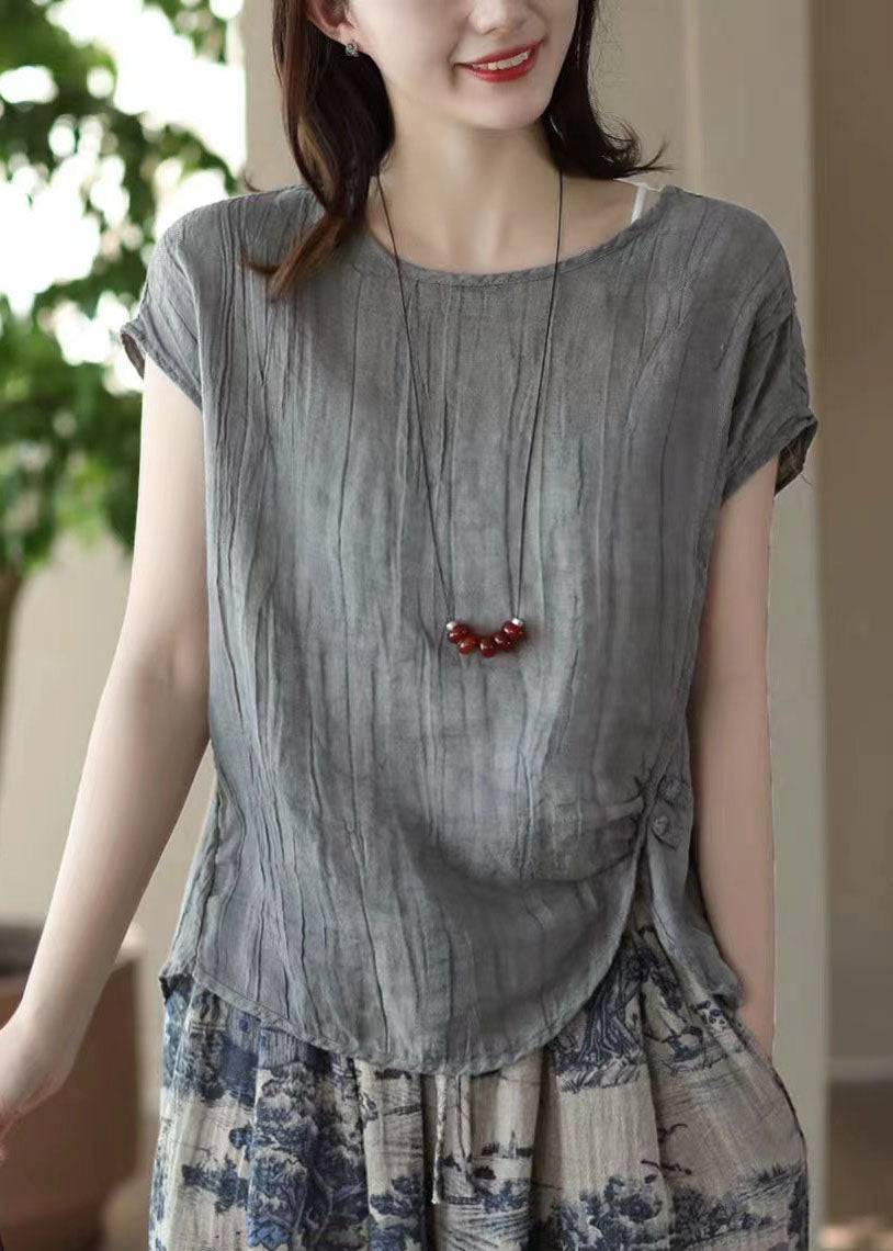 Asymmetrical White Fitted Beach Vest Linen Summer