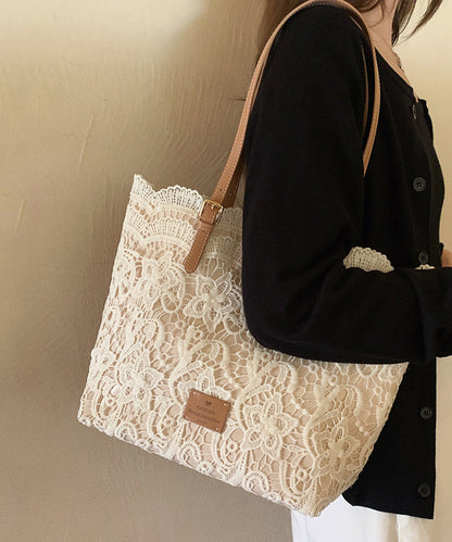 Bags Large French Shoulder Lace Capacity Beige