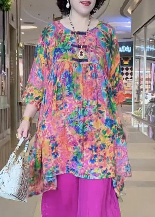 Französisches Rundhals-Druck-Baumwoll-2-teiliges Armband-Ärmel VV059