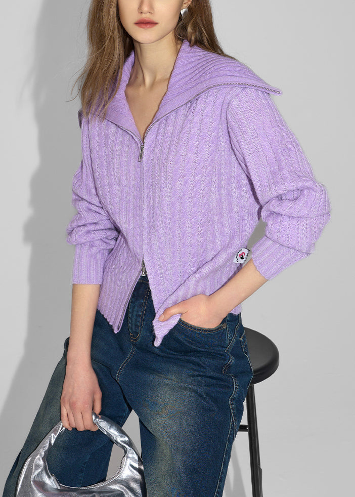 Manteau ample en laine patchwork à fermeture éclair French Rose, printemps TQ023