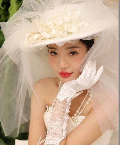 Accessoire de style Chapeau français Fleur torsadée Organza Fait main