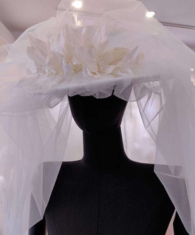 Accessoire de style Chapeau français Fleur torsadée Organza Fait main
