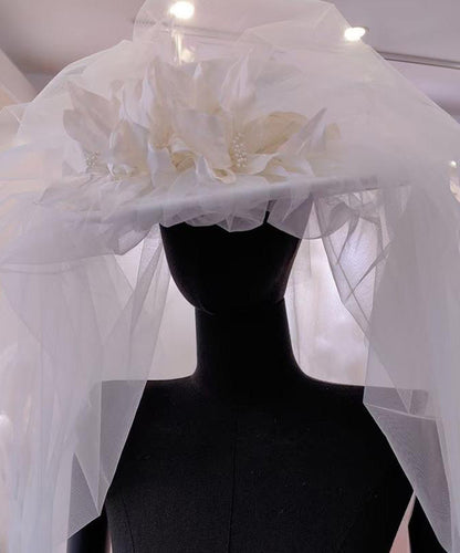 Accessoire de style Chapeau français Fleur torsadée Organza Fait main