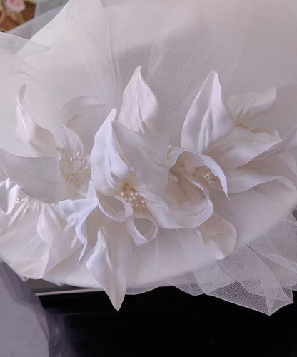 Accessoire de style Chapeau français Fleur torsadée Organza Fait main