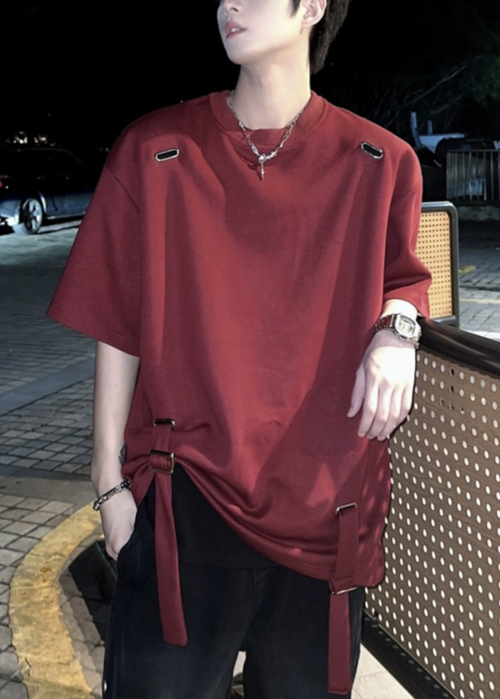 Chemises pour hommes en coton français à motif vin rouge, design d'été, couleur unie, originales