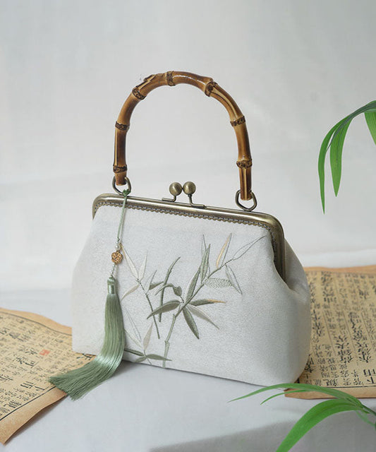 Bag Tote Handmade Bamboo Style New Chinese Embroidery