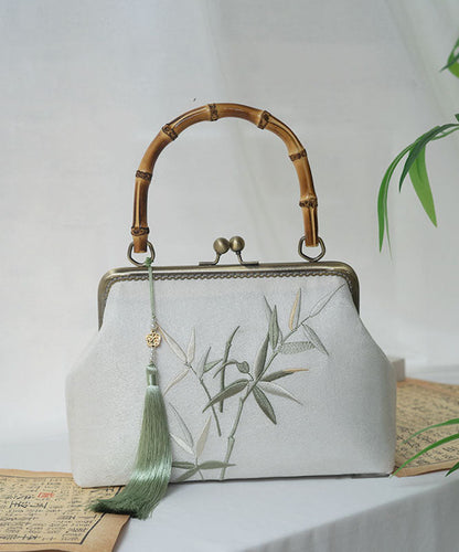Bag Tote Handmade Bamboo Style New Chinese Embroidery