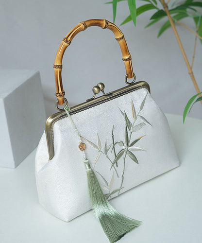 Bag Tote Handmade Bamboo Style New Chinese Embroidery