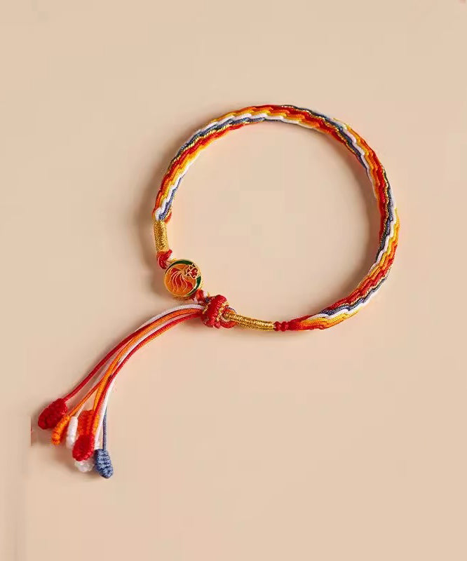 Fischschwanz Weben Seil Charme Quaste Handarbeit bunt blau