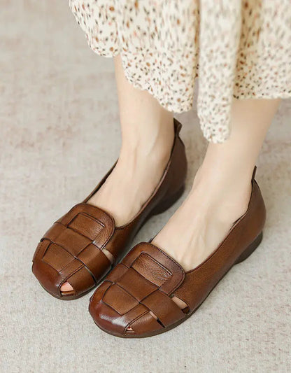 Handmade Close toe Comfortable Summer Flats Ada Fashion