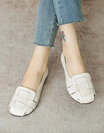 Handmade Close toe Comfortable Summer Flats Ada Fashion