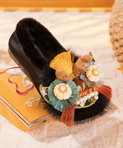 Handgemachte, bestickte Tigerkopf-Schuhe aus Baumwolle mit weicher Sohle, bequem und süß, TQ037