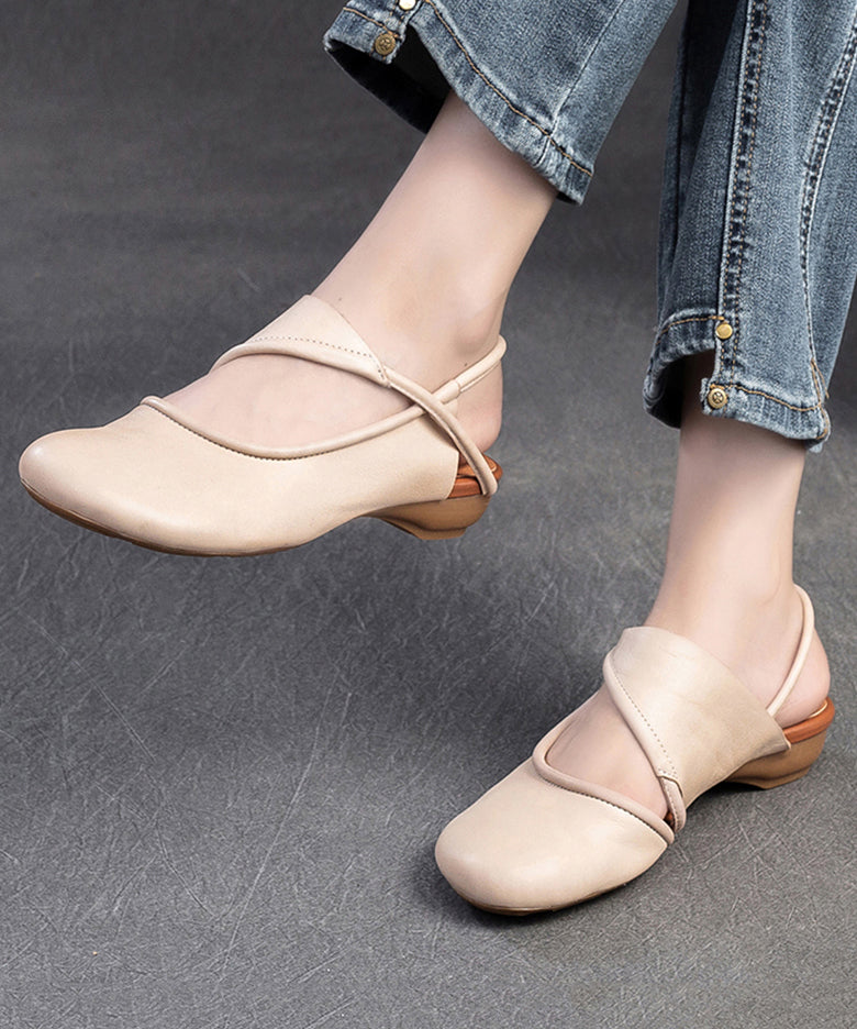 Leather Out Hollow Green Walking Splicing Handmade Cowhide