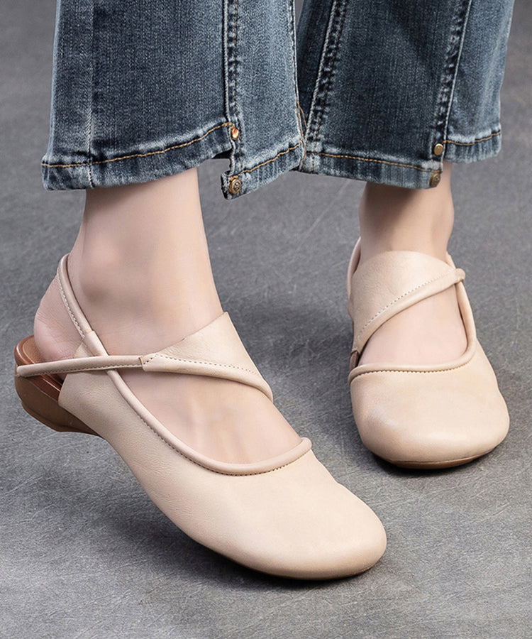 Leather Out Hollow Green Walking Splicing Handmade Cowhide