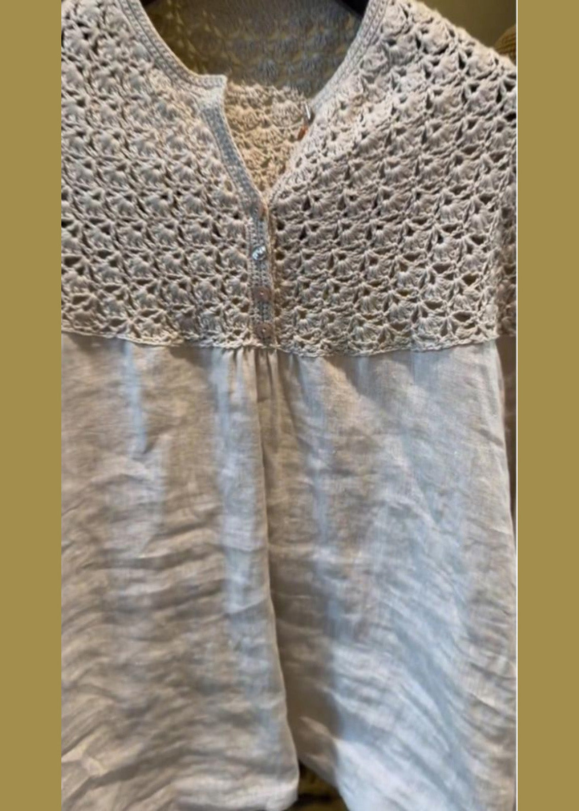 Übergroße handgemachte weiße Patchwork Sommer Tops Leinen Hohl