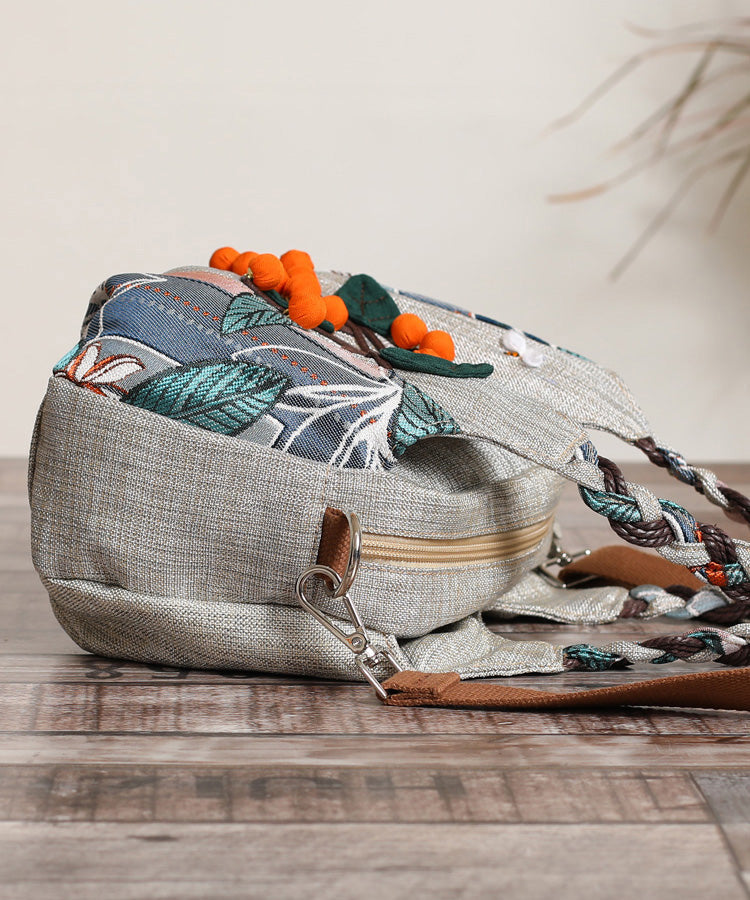 Patchwork Handmade Tote Canvas Bag Woven Casual
