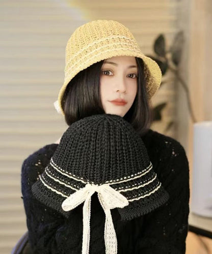 Bow Hat Bucket Japanese Style Breathable Versatile