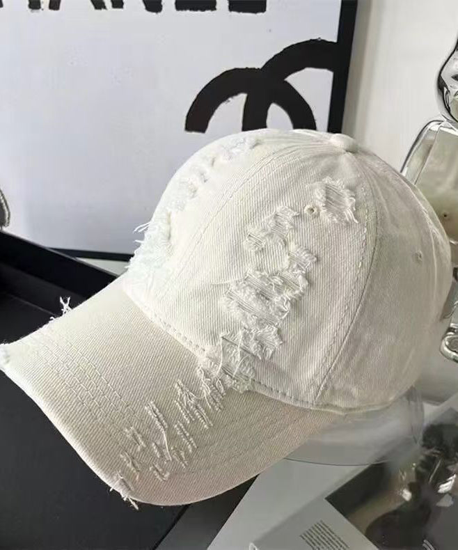 Cap Version Gradient Ripped Korean Pink Versatile Baseball Hat