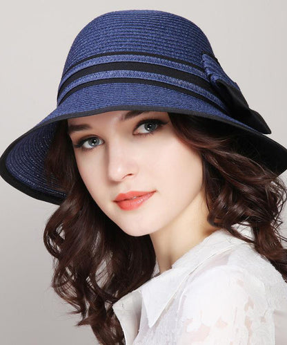 Bucket Versatile Straw Version White Woven Hat Korean Foldable