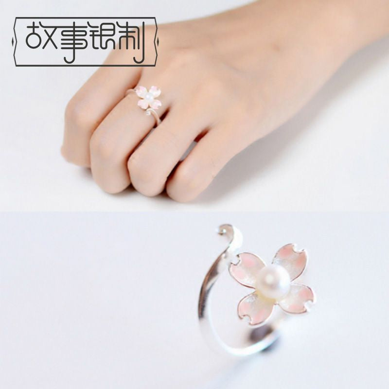 Sterling 925 Open Ring Floral Silver