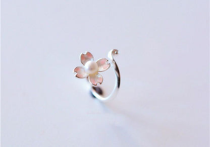 Sterling 925 Open Ring Floral Silver
