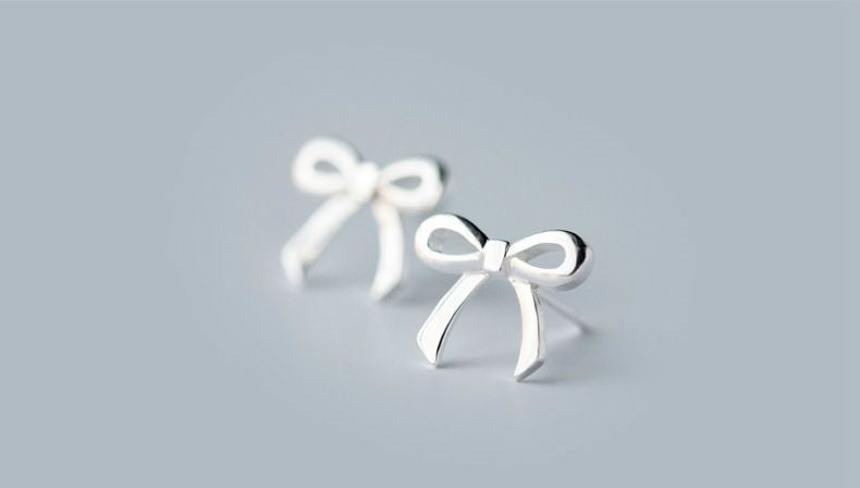 925 Silver Sterling Earring Bow