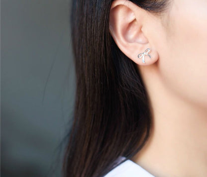 925 Silver Sterling Earring Bow