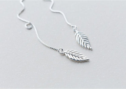 Sterling Earring Silver 925 Leaf Drop