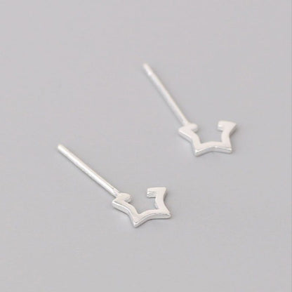 Star 925 Silver Sterling Earring Open