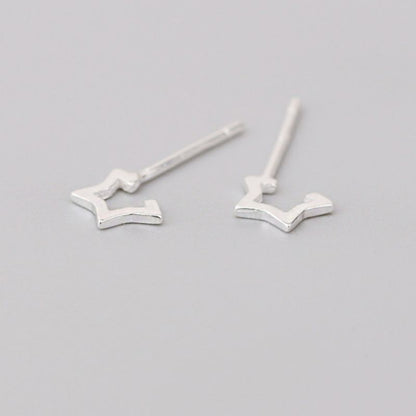 Star 925 Silver Sterling Earring Open