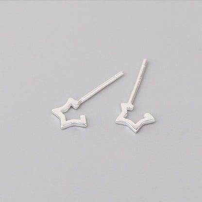 Star 925 Silver Sterling Earring Open