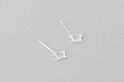Star 925 Silver Sterling Earring Open
