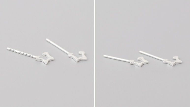 Star 925 Silver Sterling Earring Open