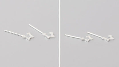 Star 925 Silver Sterling Earring Open