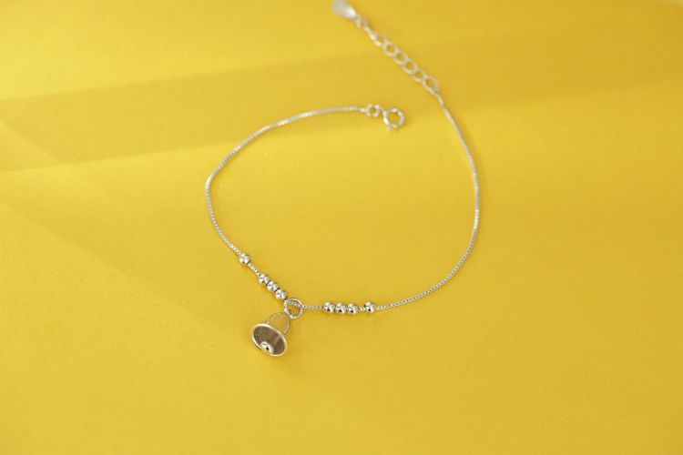 Sterling Bracelet Bell Silver